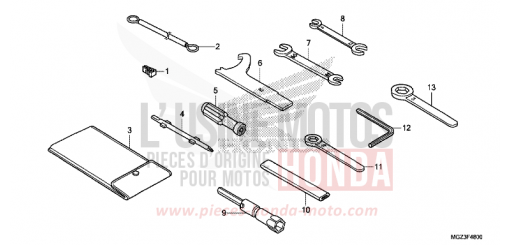 OUTILS CBR500RAD de 2013